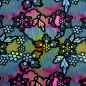 Preview: Viskosejersey Spitze in schwarz - regenbogen - Lace - Digitaldruck