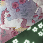 Preview: Wellness Fleece mit Einhörnern und Blumen - Regenbogenfarben - leuchten im Dunkeln - Glow in the dark