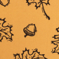 Preview: Baumwoll Webware Happy Harvest mit Blättern und Eicheln auf ocker