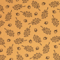 Preview: Baumwoll Webware Happy Harvest mit Blättern und Eicheln auf ocker