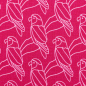 Preview: Modal French Terry Canto Canto by Jolijou - Papagei auf pink
