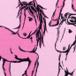 Preview: Free Horses by Steinbeck - French Terry mit Pferden auf rosa
