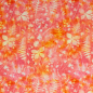 Preview: Baumwolljersey Lena Blätter und batik in orange - rosa - pink