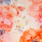 Preview: Baumwolljersey Lena große Blüten - Mohnblume - pink - rosa - orange