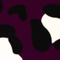 Preview: Modal French Terry Sandra mit Leo - Print auf aubergine