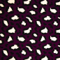 Preview: Modal French Terry Sandra mit Leo - Print auf aubergine