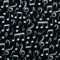 Preview: Baumwoll Webware Tim - Noten auf schwarz