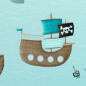 Preview: Baumwolljersey Ahoi! by Mrs.Mint Design mit Piratenschiffen / Boote