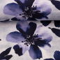 Preview: French Terry Judith mit  großen Blüten in blau