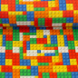 Preview: Baumwoll Webware Bill mit Bausteinen wie Lego Duplo