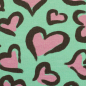 Preview: French Terry Hearts by Christiane Zielinski - Herzen in Leo - Look auf mint