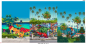 Preview: Baumwolljersey Panel coole Dinos mit Skateboard und E-Gitarre - Digitaldruck