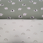 Preview: Baumwolljersey Regenbogen auf hellem dusty mint