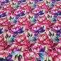Preview: Viskose - Leinen Digital Print Marigold mit großen Blüten in pink