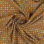 Preview: Viskose Webware - kleine Blüten - Muster in ocker - braun