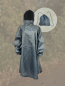 Preview: Raincoat - dünner, leichter Regenjacken-Stoff + Poncho - Muster in schwarz - grau