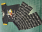 Preview: kurze Hose / Bermuda mit Fussball in schwarz - Gr. 128/ 134
