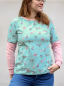 Preview: Baumwolljersey Monsta by Mrs. Mint Design - lustige Monster auf mint