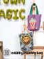 Preview: Cherry Picking Bag - DIY Canvas Panel für 2 Beutel mit Popcorn und Tiger