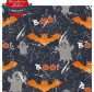 Preview: French Terry BOO - Fledermaus, Gespenst und Spinnennetze - Halloween