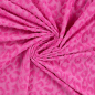 Preview: Jacquard Jersey mit Leo und Frottee fuchsia