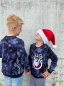 Preview: French Terry Xmas Vibes by Thorsten Berger - Kombi all Over blau schwarz