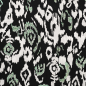 Preview: Viskose Webware - Chally - schwarz - weißes Muster mit Glitzerdruck in emerald