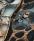 Preview: Oxford Flowing Bloom by Sarah Mariam - Outdoorstoff Liquid/ Marmor-Design in apricot - petrol