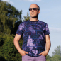 Preview: Baumwolljersey Summer Vibes by Thorsten Berger - Allover Schrift Summer Vibes mit Blättern