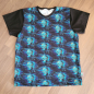 Preview: French Terry - Out of this world - Totenköpfe mit blau - Katinoh