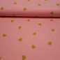 Preview: French Terry mit Herzen auf rosa by Graziela - weich angeraut