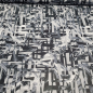 Preview: Sport - und Funktionsjersey mit Muster grau - schwarz