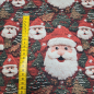 Preview: Baumwoll Webware Weihnachten mit Weihnachtsmann und Tannenbaum in Strickoptik