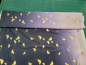 Preview: Badelycra - Lycra - Badeanzug-Stoff - Farbverlauf mit goldenen Schmetterlingen