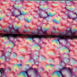 Preview: Alpenfleece Digitaldruck mit Herzen in pink