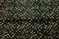 Preview: Baumwolljersey mit Muster auf schwarz - "Schillerndes Gitter"