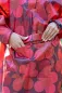 Preview: Raincoat - dünner, leichter Regenjacken-Stoff + Poncho - große Blüten in rot