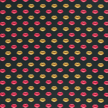 Preview: Baumwoll - Popeline  Kim - Lippen - Kussmund