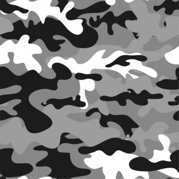 Baumwoll Webware Kim - Camouflage schwarz - grau - weiß