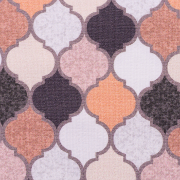 Preview: Baumwolljersey Moroccan Tiles by lycklig design - apricot - bunt