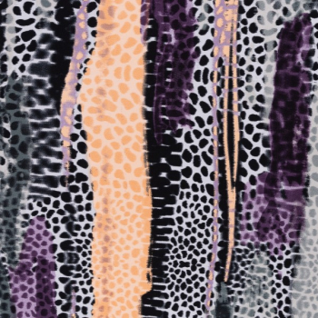 Viskosejersey Selina Streifen Animal-Print - Leo