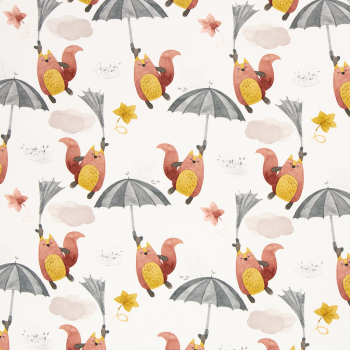 Preview: Baumwolljersey Let´s rain again - Eichhörnchen im Regen