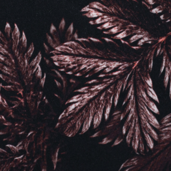 Preview: Viskose - Dark Leaves by Thorsten Berger - Blätter rost - braun - schwarz