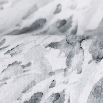 Preview: Modalsweat Angelina  - Marmor - Aquarell Look - weiß - grau