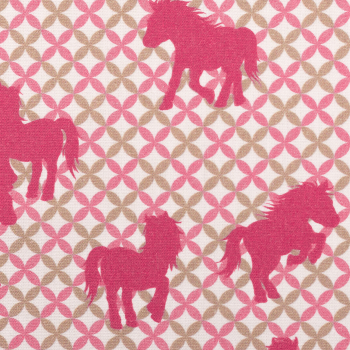 Free Horses by Steinbeck - Baumwoll - Popeline mit Pferden