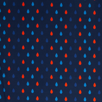 Dekostoff/ Canvas Heiner mit Regentropfen auf blau