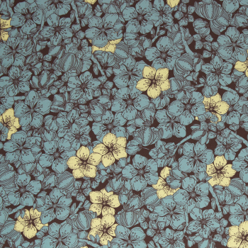 Viskose Webware - Florecita by Bienvenido Colorido - Blüten in mint und gelb