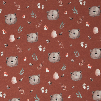 French Terry Autumn Forest by Christiane Zielinski - Bär und Bienen