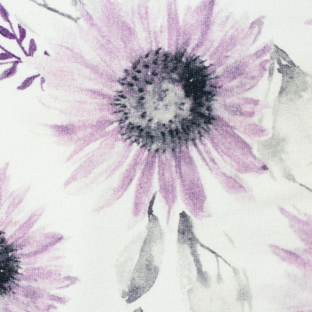 Preview: French Terry Autumn Forest by Christiane Zielinski - Blüten lila - weiß