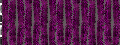 Preview: Viskose Webware Leaf Stamps by Thorsten Berger - Blätter in lila - grau